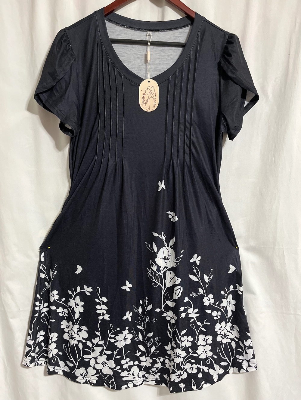 Zeagoo (MM-912) Women’s dress Large casual Back with floral